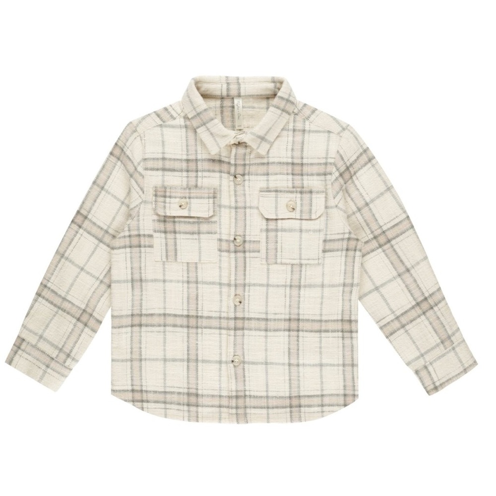 Rylee + Cru rustic plaid boys collared long sleeve button up size 4/5 EUC